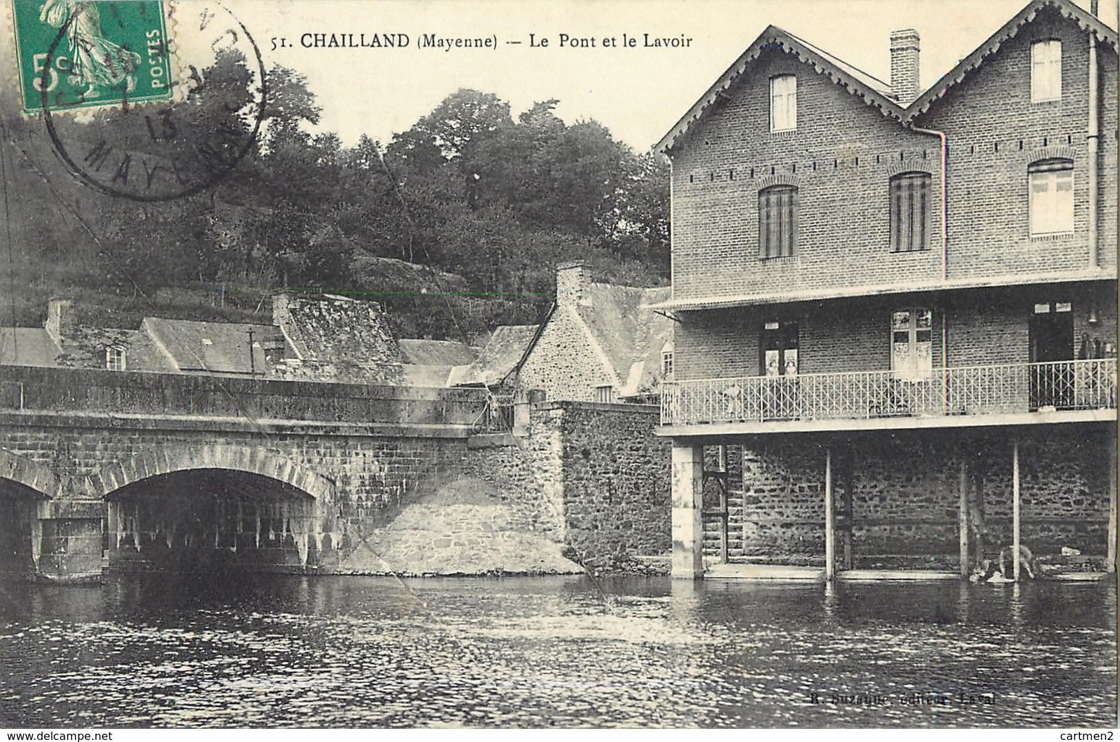 CHAILLAND LE PONT ET LE LAVOIR 53 - Chailland