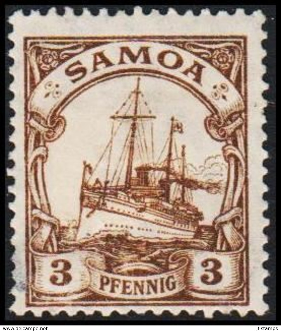 1915 - 1919. SAMOA 5 MARK Kaiserjacht SMS Hohenzollern. Thin. (Michel 20) - JF307738 - Samoa