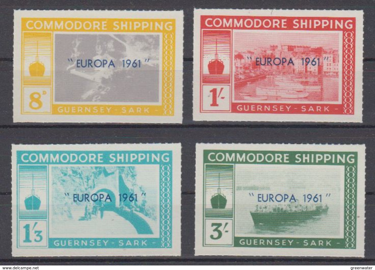 Europa 1961 Guernsey-Sark Commordore Shipping 4v ** Mnh (41330) BRITISH LOCALS - 1961