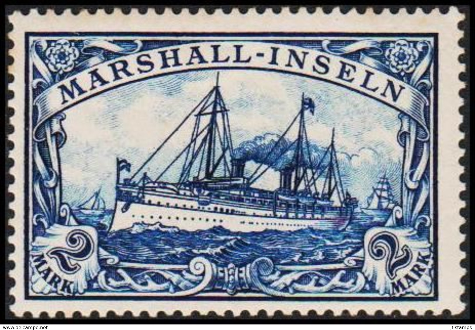 1901. MARSHALL-INSELN 2 MARK Kaiserjacht SMS Hohenzollern. (Michel 23) - JF307768 - Islas Marshall