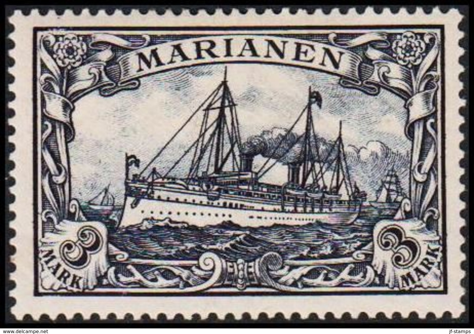 1901. MARIANEN 3 MARK Kaiserjacht SMS Hohenzollern. (Michel 18) - JF307791 - Islas Maríanas