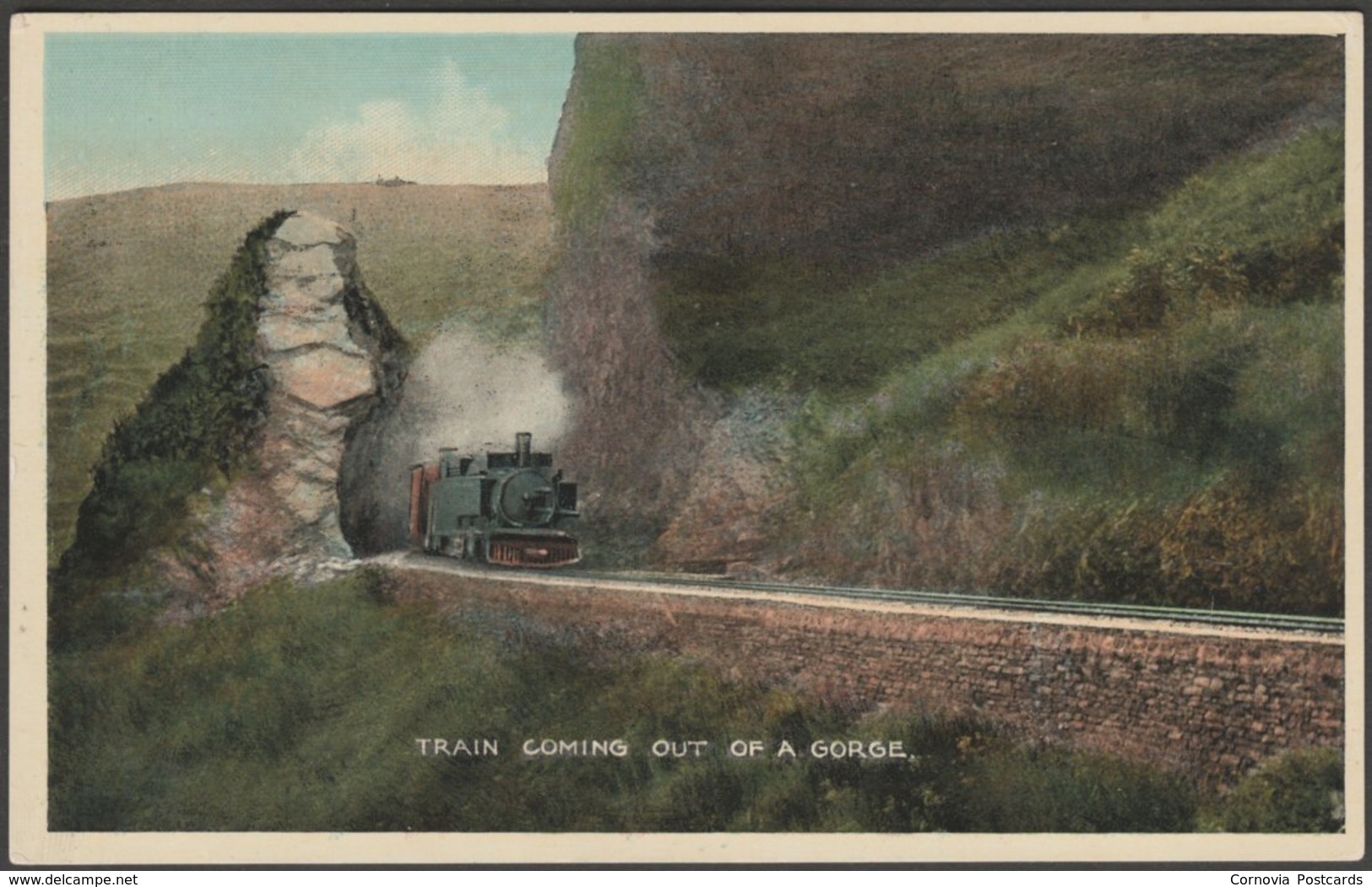 Train Coming Out Of A Gorge, Ambala-Attari Line, C.1920 - Moorli Dhur Postcard - India