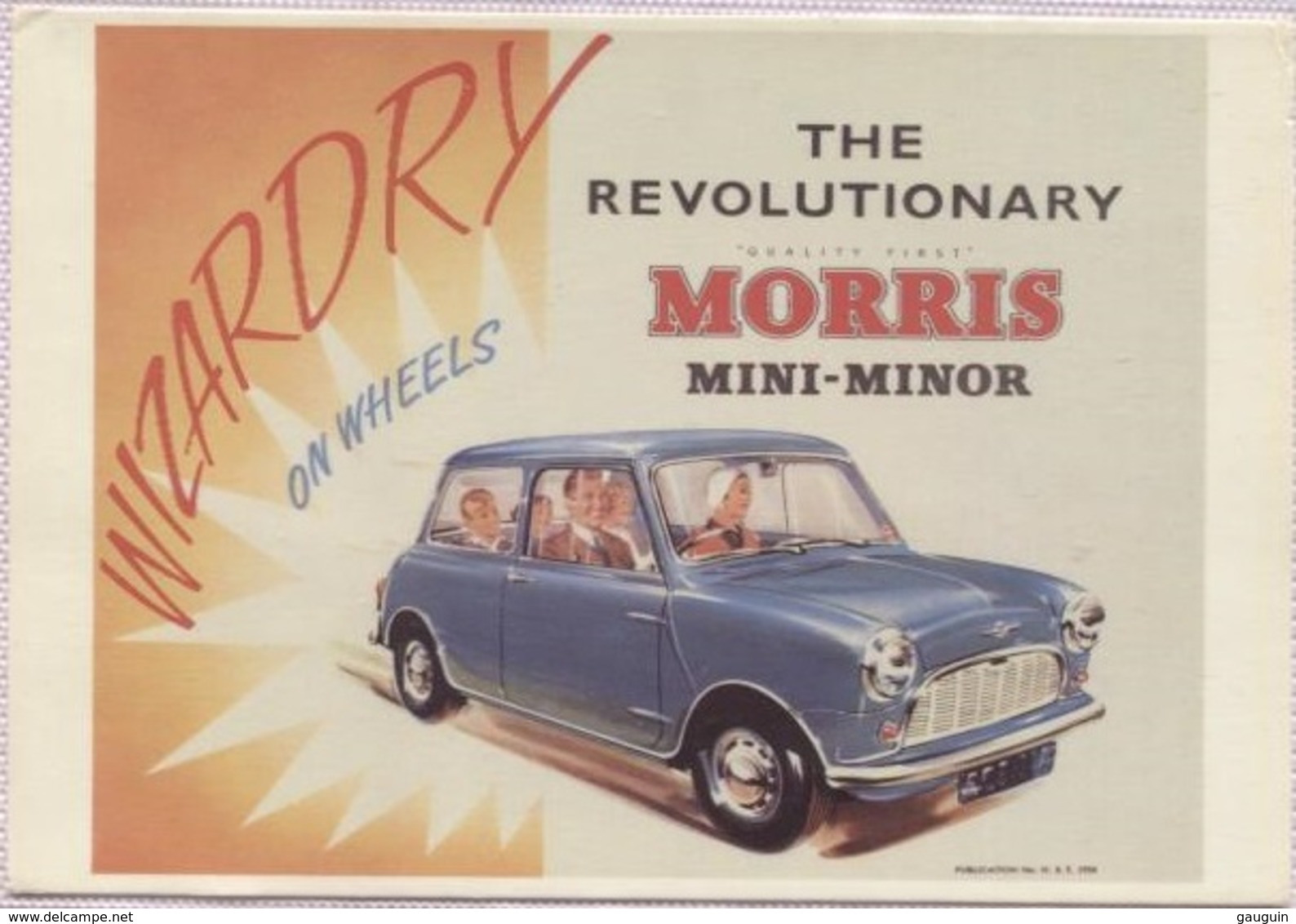 CPM - AFFICHE PUB - MORRIS - Mini-Minor - Edition Anglaise - Voitures De Tourisme