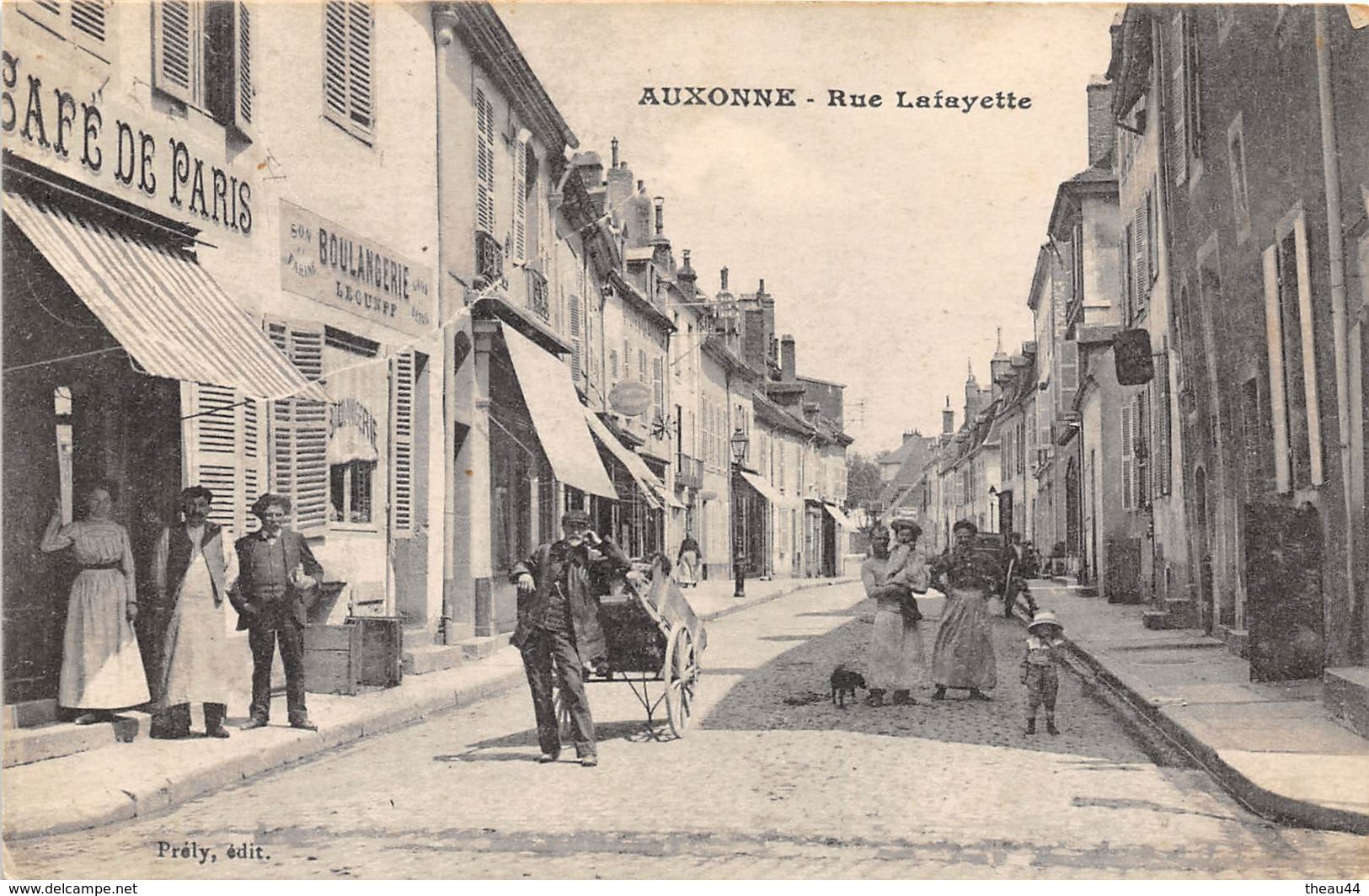 ¤¤  -  AUXONNE    -   Rue Lafayette   -  Café De Paris  -  Boulangerie " LEGUNPP "      -  ¤¤ - Auxonne