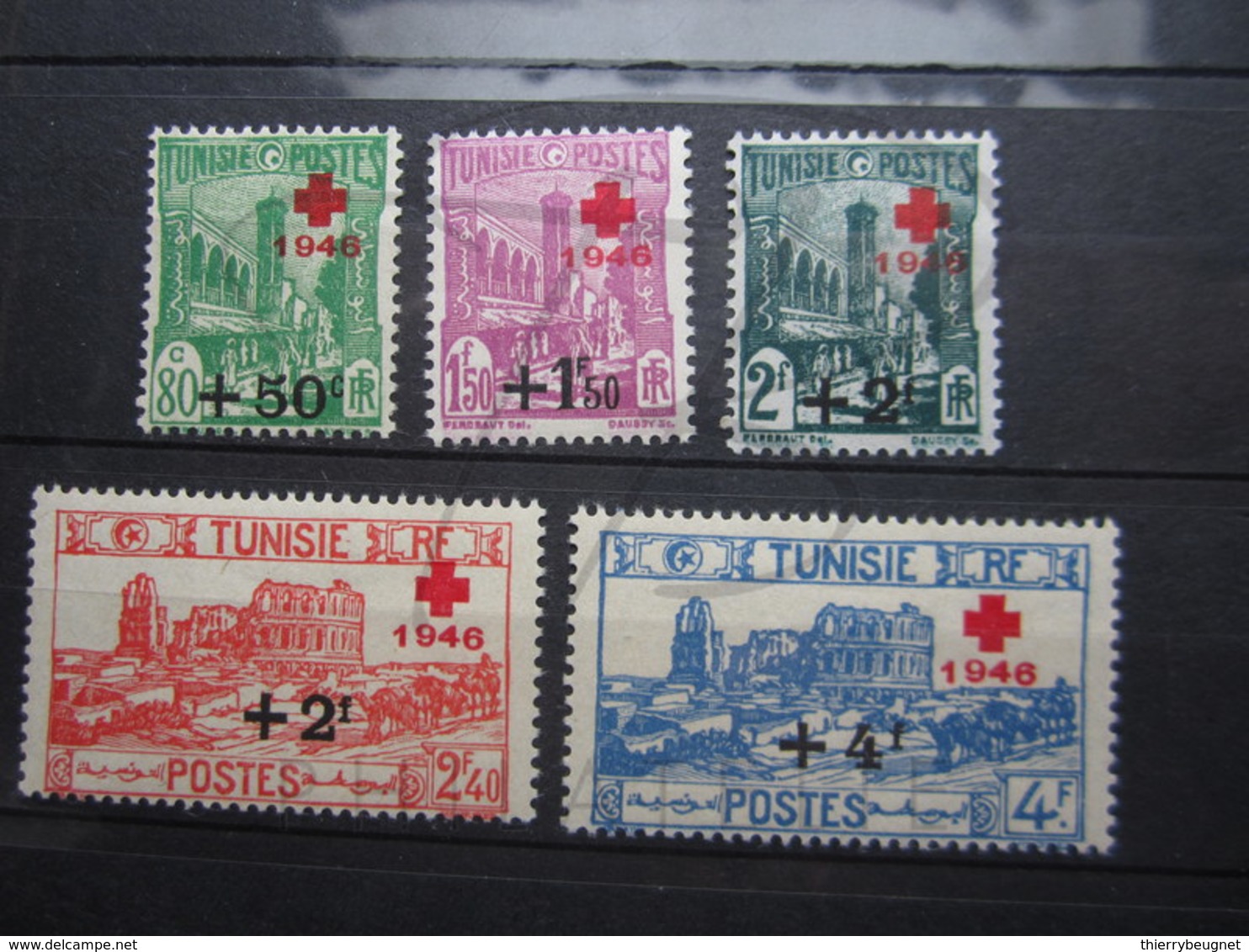 VEND BEAUX TIMBRES DE TUNISIE N° 305 - 309 , X !!! - Neufs