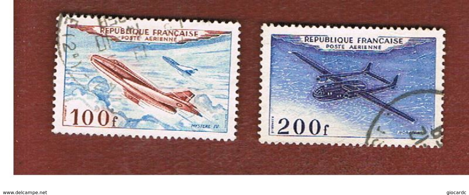 FRANCIA (FRANCE) -   SG 1194.1195  -    1954  AIRPLANES - USED - Gebraucht