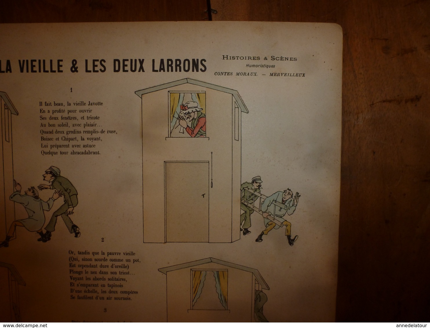 1891  Image Pellerin & Cie  "Aux Armes D'Epinal" N° 137 >LA VIEILLE & LES DEUX LARRONS (Histoires & Humour ) - Collections