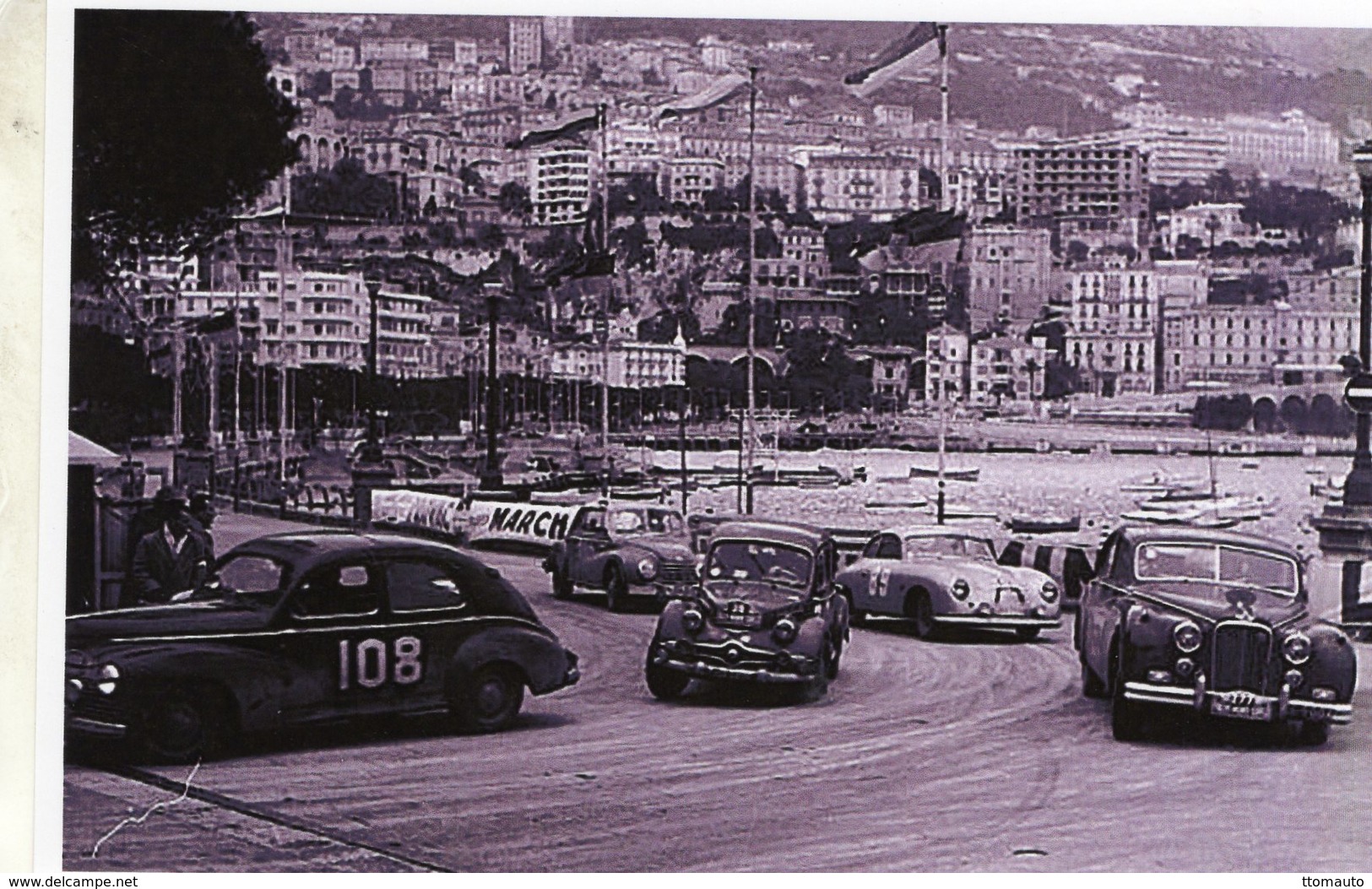 Rallye Monte-Carlo 1954 - Peugeor 203-Panhard Dyna-Jaguar-Porsche-DKW Sonderklasse  - 15 X 10 Cms PHOTO - Rallyes