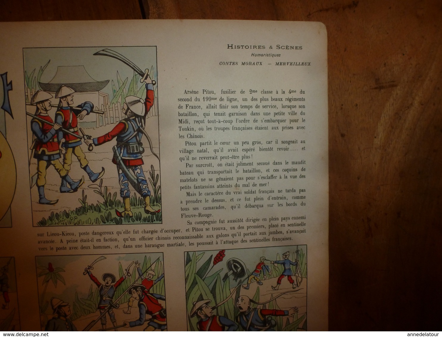 1891 Image Pellerin & Cie  "Aux Armes D'Epinal" N° 136 > Arsène Pitou Fusilier Du 199e De Ligne (Histoires & Humour ) - Collections