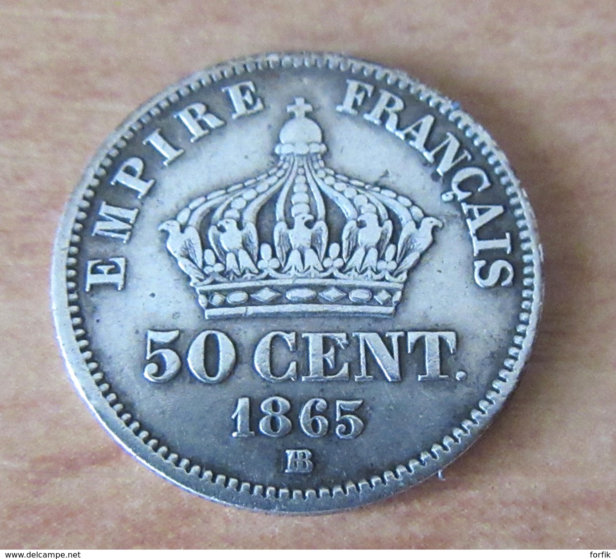 France - Monnaie 50 Cts Napoléon III Lauré 1865 BB En Argent - TTB - Autres & Non Classés