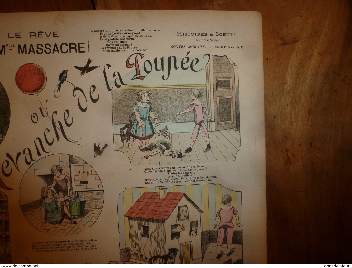 1891 Image Pellerin & Cie  "Aux Armes D'Epinal" RÊVE De Mlle MASSACRE Ou REVANCHE De La POUPÉE  (Histoires & Humour) - Collections