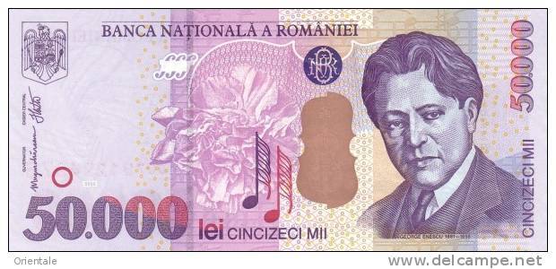 ROMANIA P. 109A 50000 L 2000 UNC - Roumanie