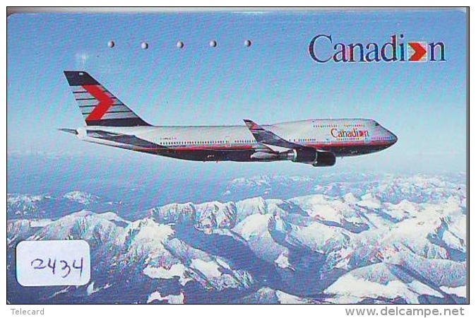 Télécarte  JAPON * CANADIAN AIRLINES  (2434)  AVIATION * AIRLINE Phonecard  JAPAN AIRPLANE * FLUGZEUG - Avions