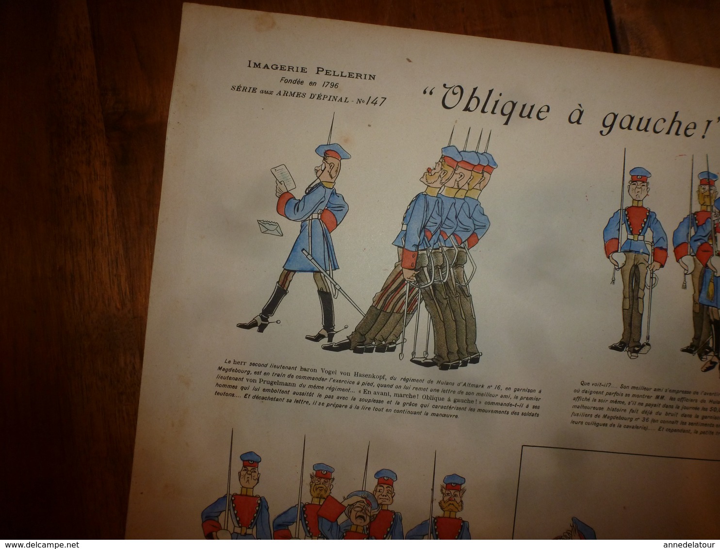 1891 Image Pellerin & Cie  "Aux Armes D'Epinal" ---> Au Régiment Hulans D'Altmark De MAGDEBOURG  (Histoires & Humour) - Colecciones