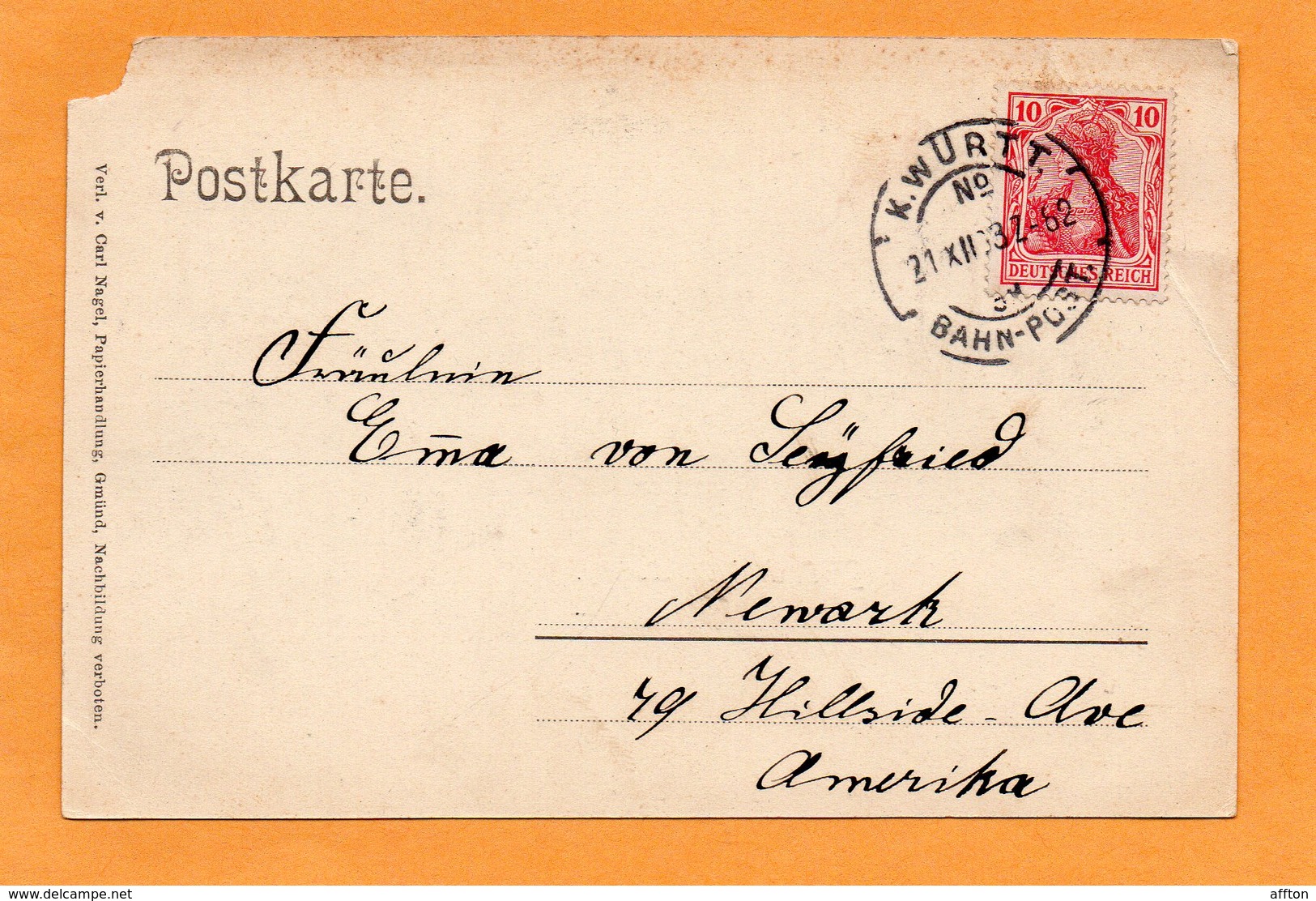 Schwabisch Gmund 1903 Postcard - Schwaebisch Gmünd