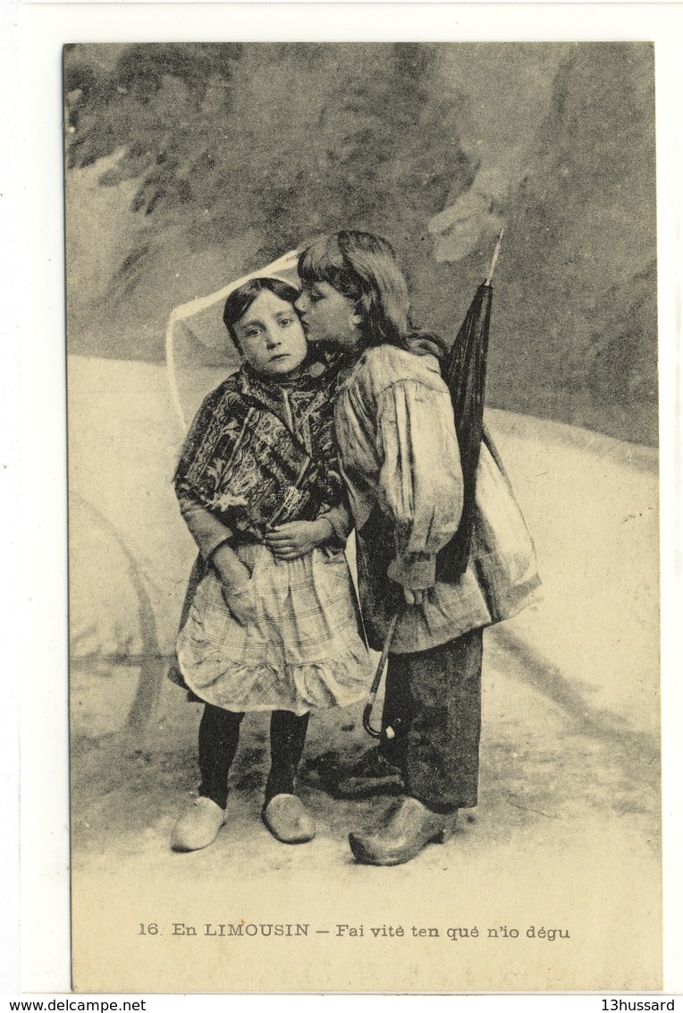 Carte Postale Ancienne Fantaisie En Limousin - Fai Vite Ten Qué N'io Dégu - Enfants - Autres & Non Classés