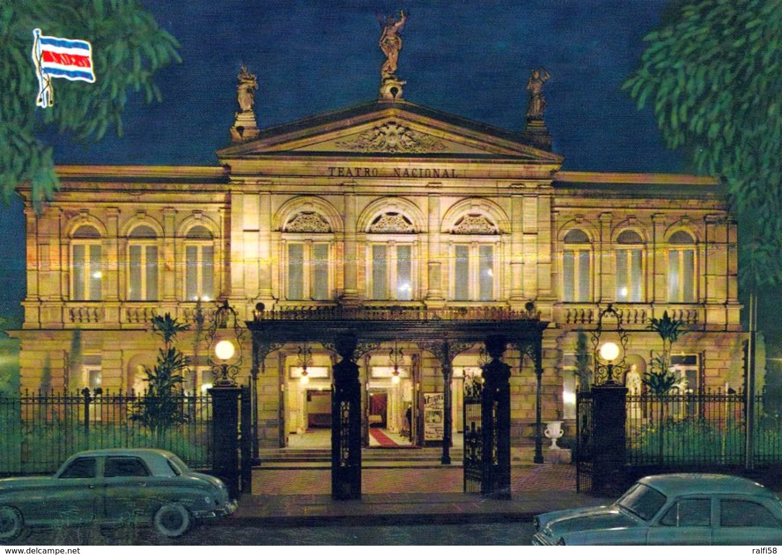 1 AK Costa Rica * Das Nationaltheater In Der Hauptstadt San Jose - Eine Krüger Karte * - Costa Rica