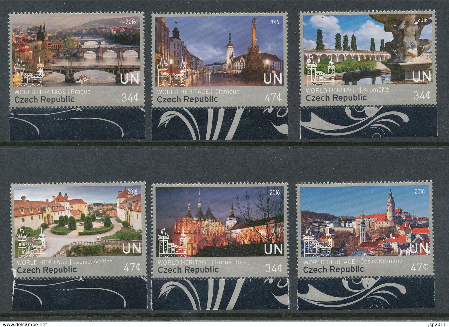 UN New York 2016. Michel # 1545-1550. World Heritage. Set Of 6 Singles From Booklet. MNH (**) - Neufs