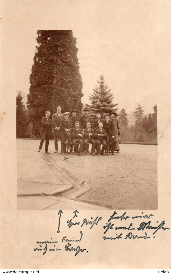 FOTOGRAFICA-GERMANIA-GRUPPO UOMINI-VIAGGIATA 1916 - Fotografia