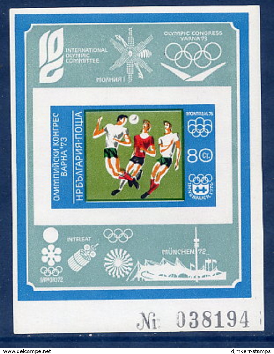 BULGARIA 1973 Olympic Congress Imperforate Block MNH / **  Michel Block 42B - Hojas Bloque