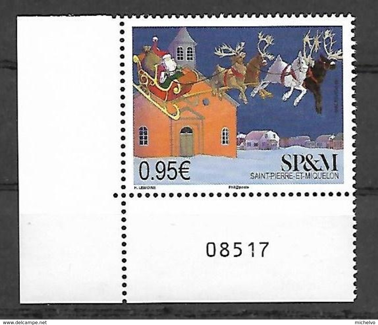 SP & M 2018 - Yv N° 1212 ** - Le Traineau Du Père Noël - Unused Stamps