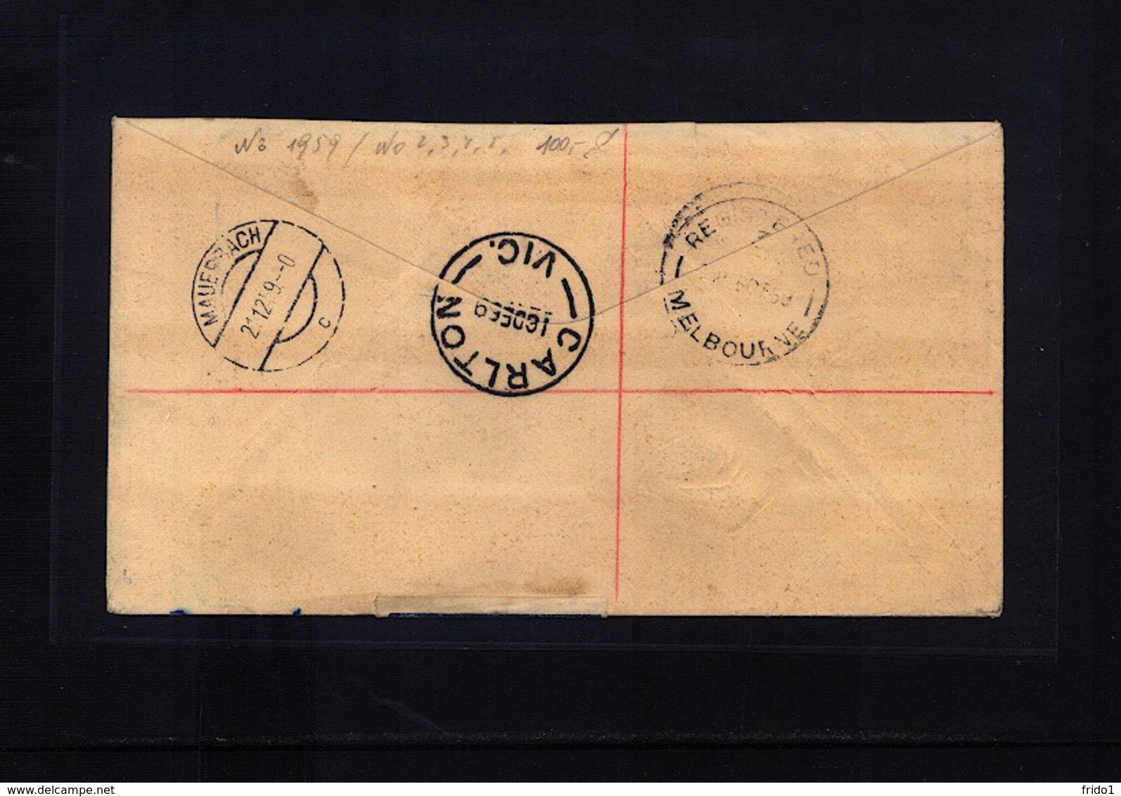 Australian Antarctic Terrritory 1959 Interesting Airmail Registered Cover - FDC