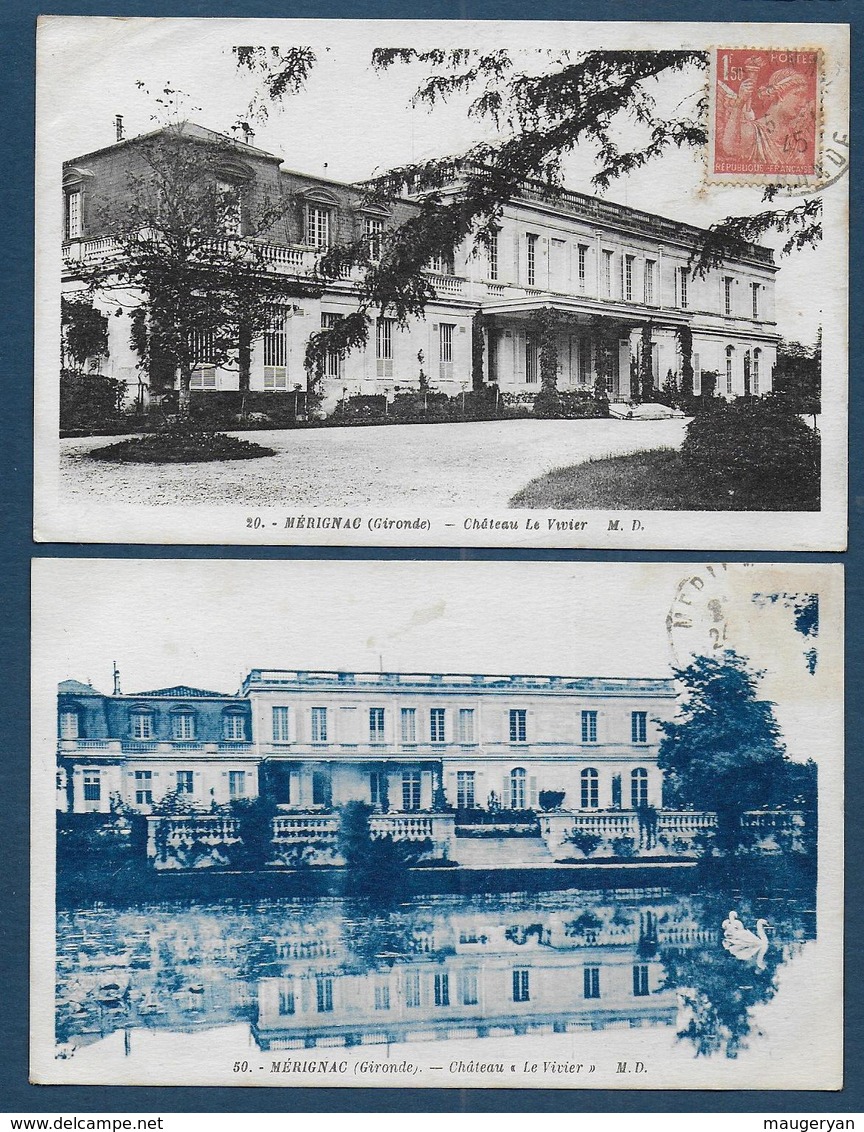 MERIGNAC - Château " Le Vivier "  2 Cartes - Merignac