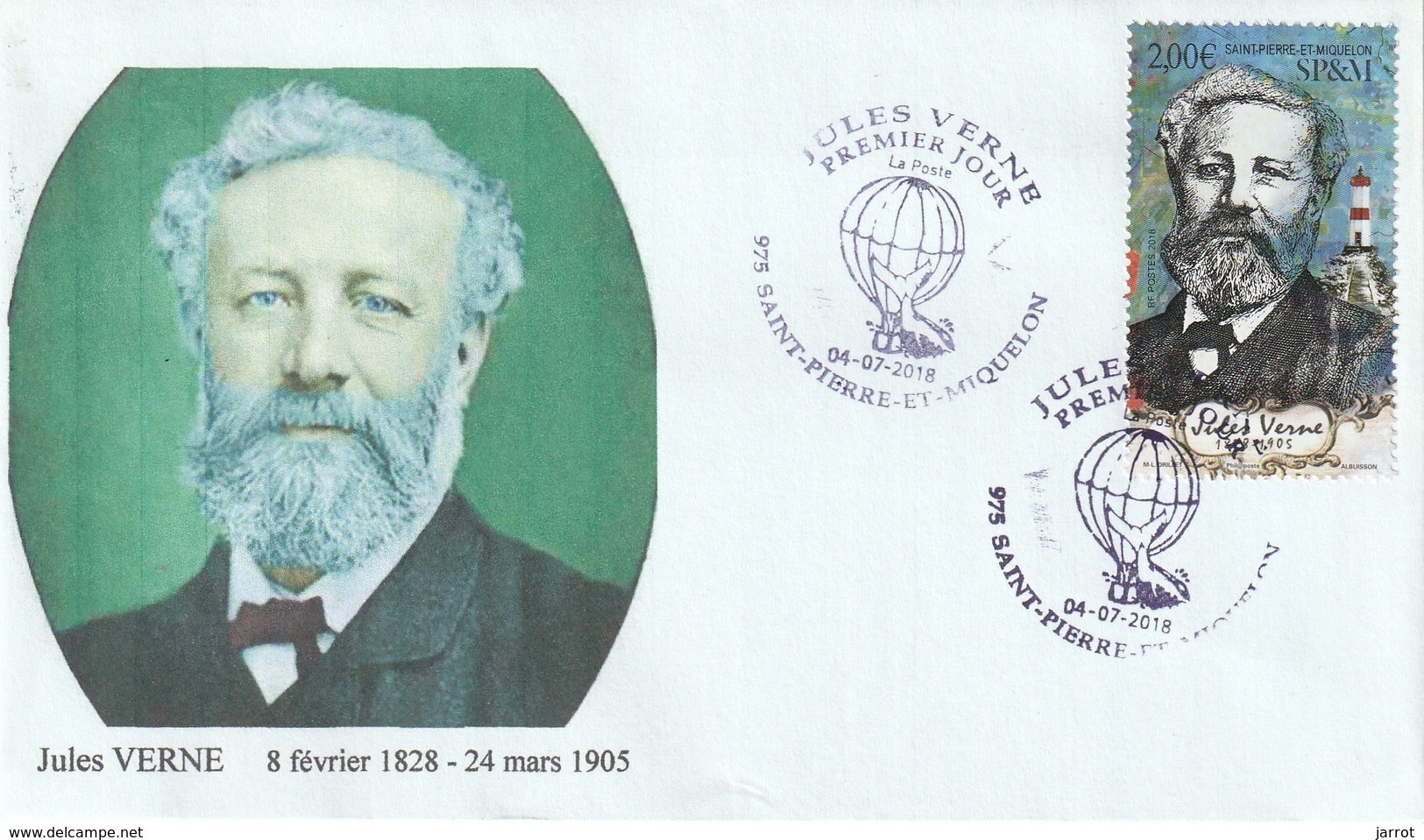 Jules Verne SPM FDC 4 Juillet  2018 - FDC