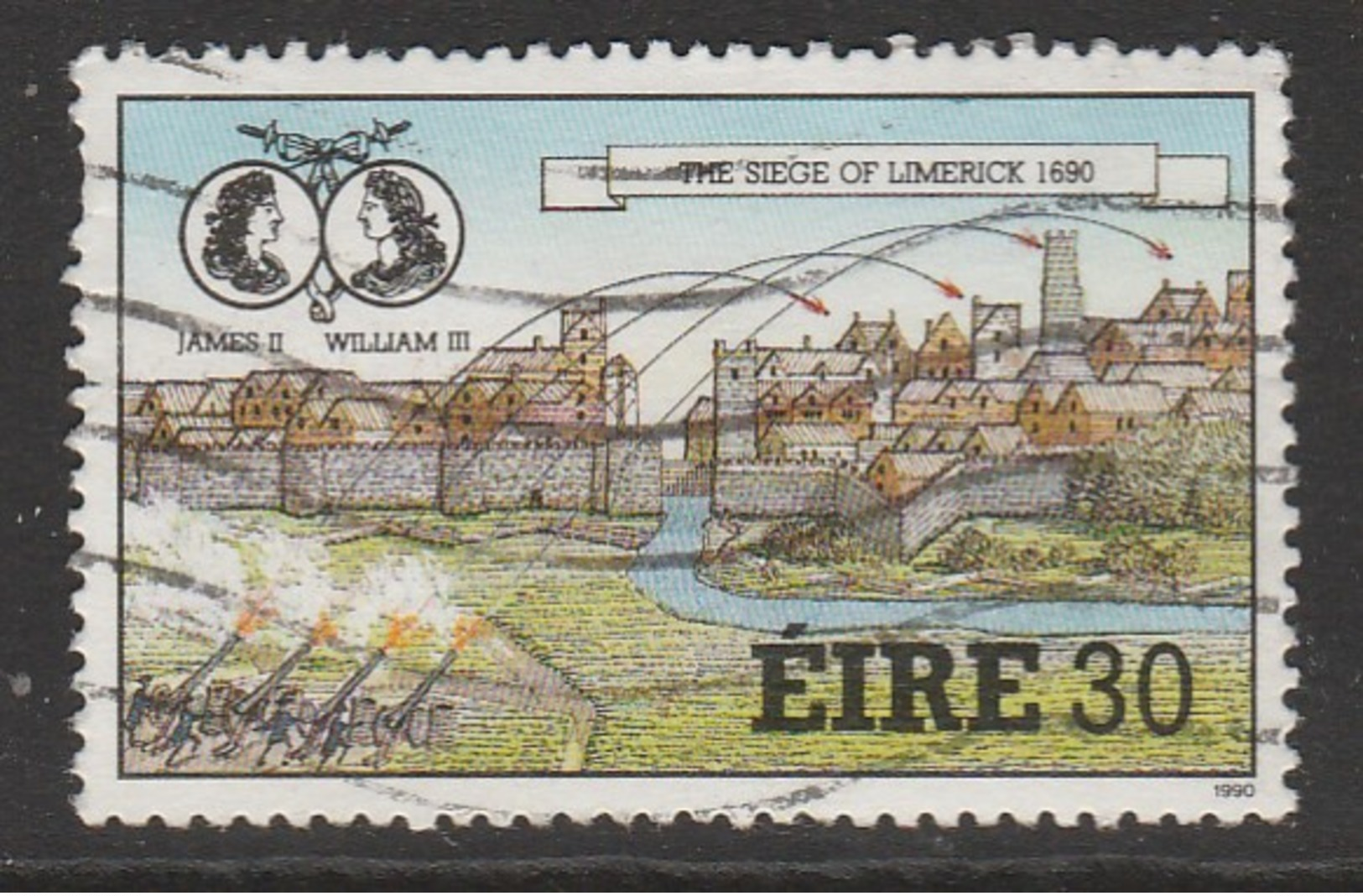 Ireland 1990 The 300th Anniversary Of The Battle At Boyne And Limerick 30 P Multicoloured SW 722 O Used - Used Stamps