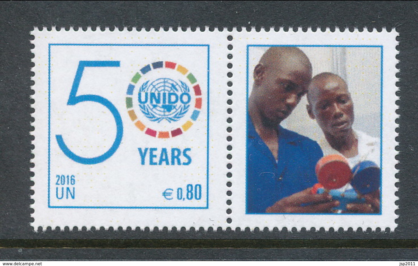 UN Wien 2016. Michel # 917. Single With Tab From Personalized Sheet . MNH (**) - Ongebruikt