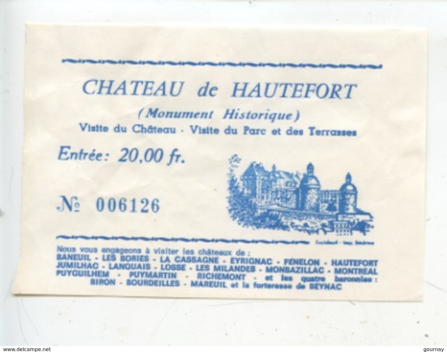 Ticket : Château De Hautefort Visite Du Château Du Parc Et Des Terrasses - Tickets D'entrée