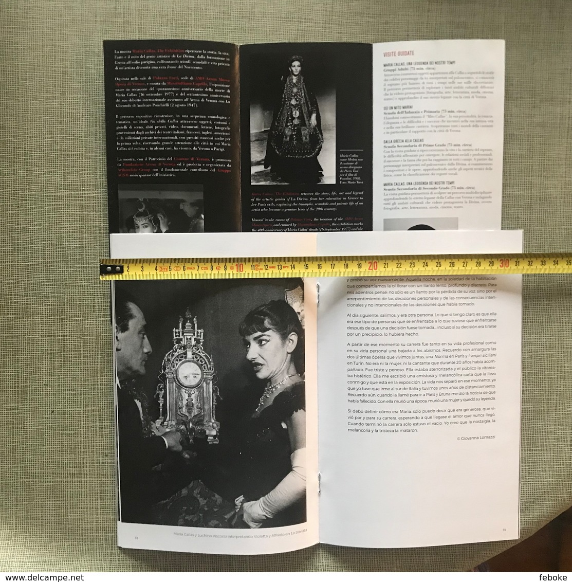 MARIA CALLAS PROGRAMMES EXPOSITIONS/ EXHIBITION  VERONA ET TENERIFE 2016-17 - Culture