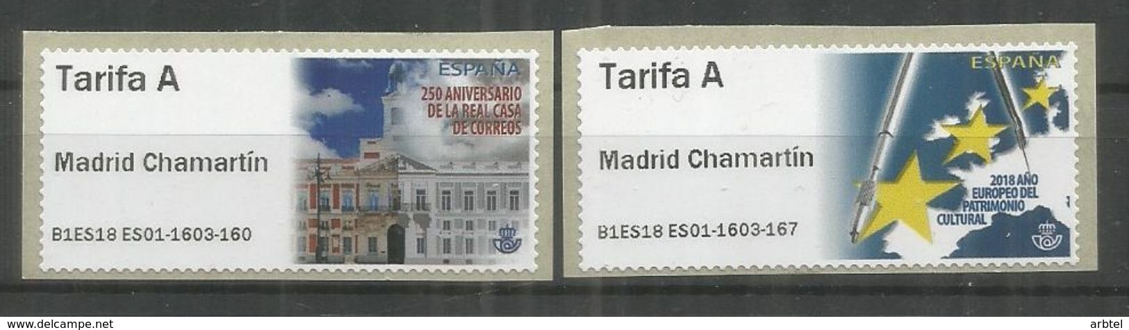 ATM MADRID CHAMARTIN 2018 MODELO CASA CORREOS Y EUROPA TARIFA  A - Unused Stamps