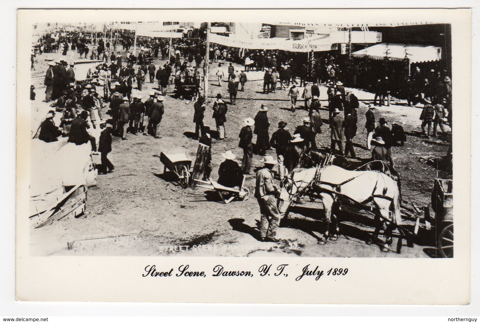 DAWSON, Yukon, Canada,  Street Scene In July 1899, 1960  Reproduction RPPC - Yukon