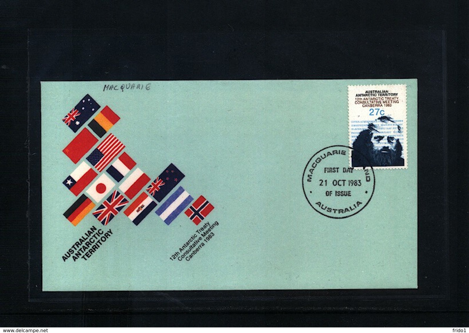 Australian Antarctic Terrritory 1983 Macquarie Island  Antarctic Treaty FDC - Briefe U. Dokumente