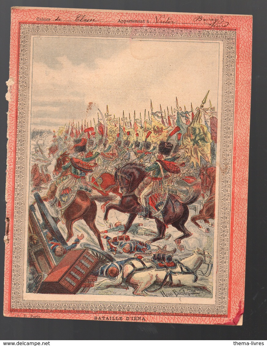 Couverture Illustrée De Cahier D'écolier  : Bataille D'Iéna (PPP9690) - Protège-cahiers