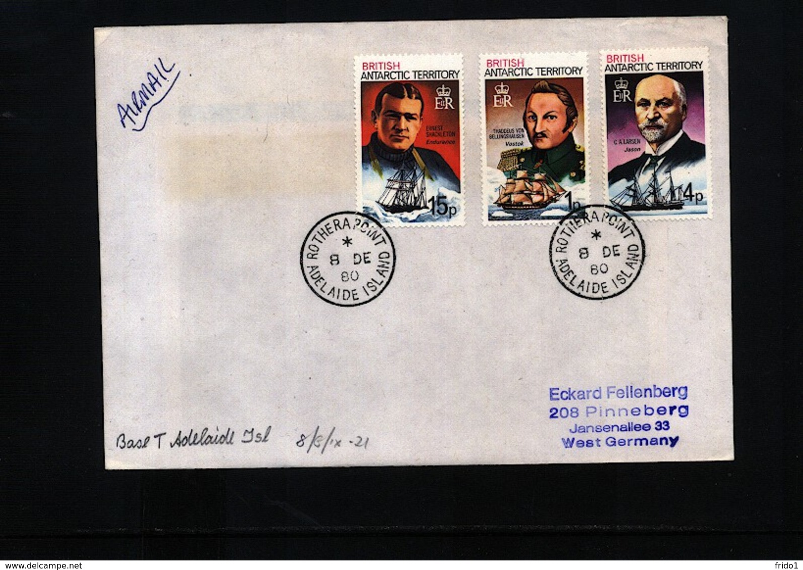 British Antarctic Territory 1980 Adelaide Island Interesting Cover - Briefe U. Dokumente