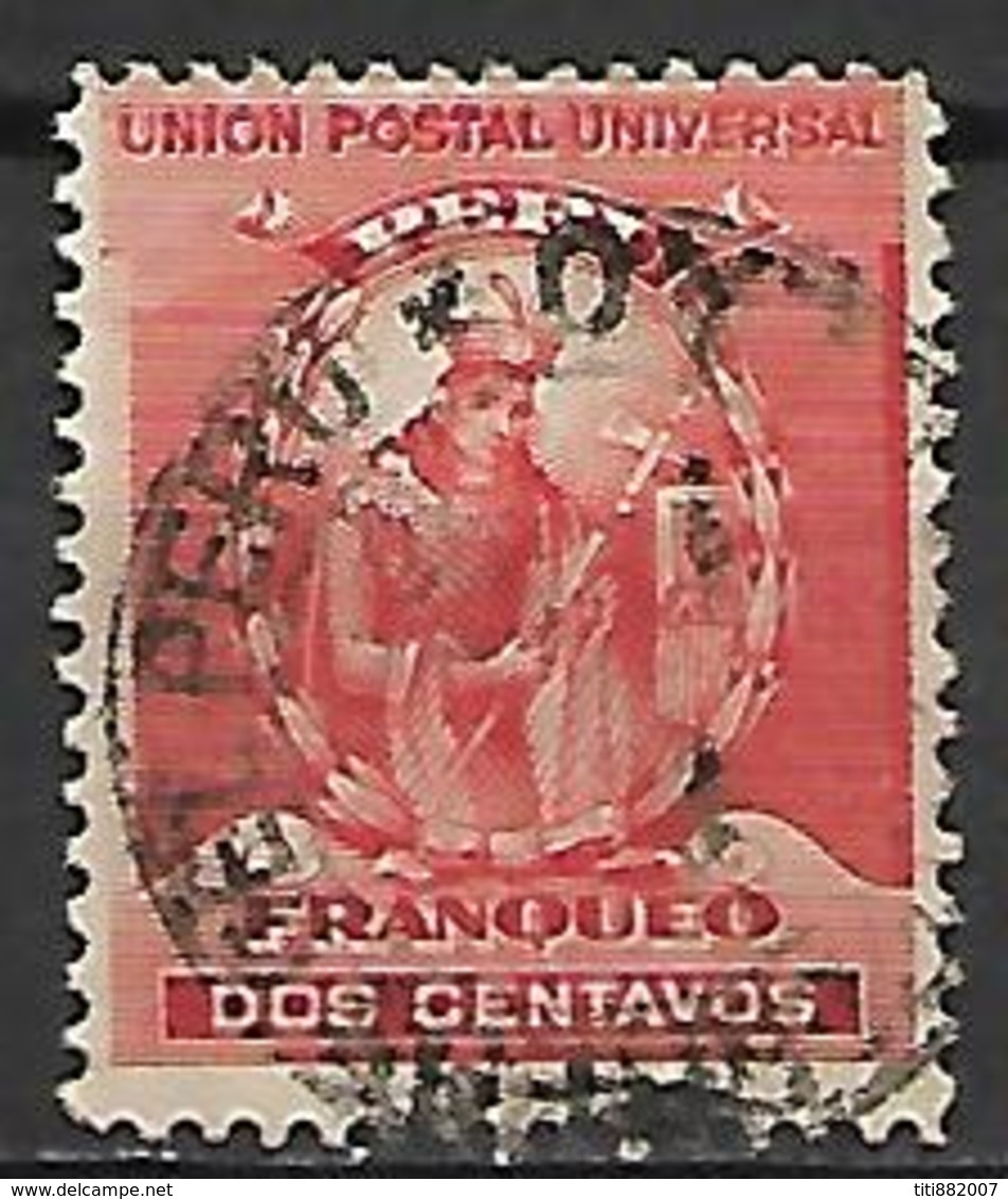 PEROU     -   1896    Y&T N° 109 Oblitéré.   L' Inca  MANCO CAPAC - Pérou
