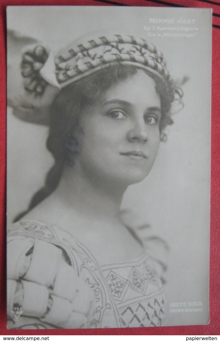 Minnie Nast (1874 - 1956) Als Eva In Wagner "Meistersinger" / Foto Grete Back, Dresden - Artisti