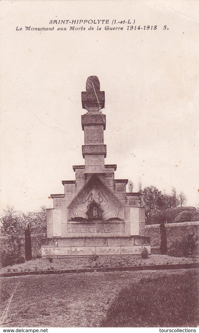 CPA 37 @ SAINT HIPPOLYTE @ Le Monument Aux Morts De La Guerre 1914 - 1918 - Autres & Non Classés