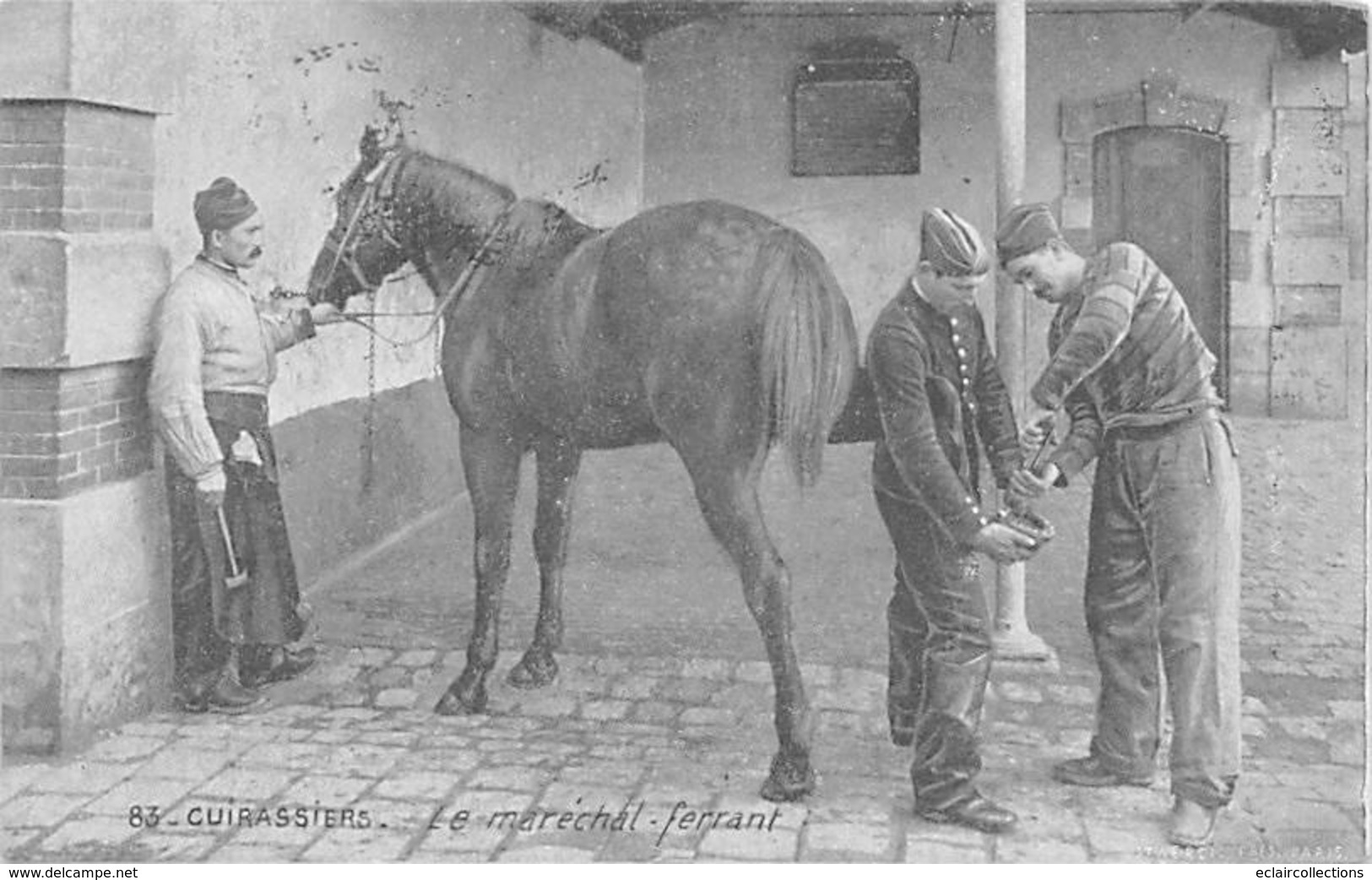 Thème Métier. Maréchal Ferrant.   Militaria  Cuirassiers. Le Maréchal Ferrant      (voir Scan) - Autres & Non Classés