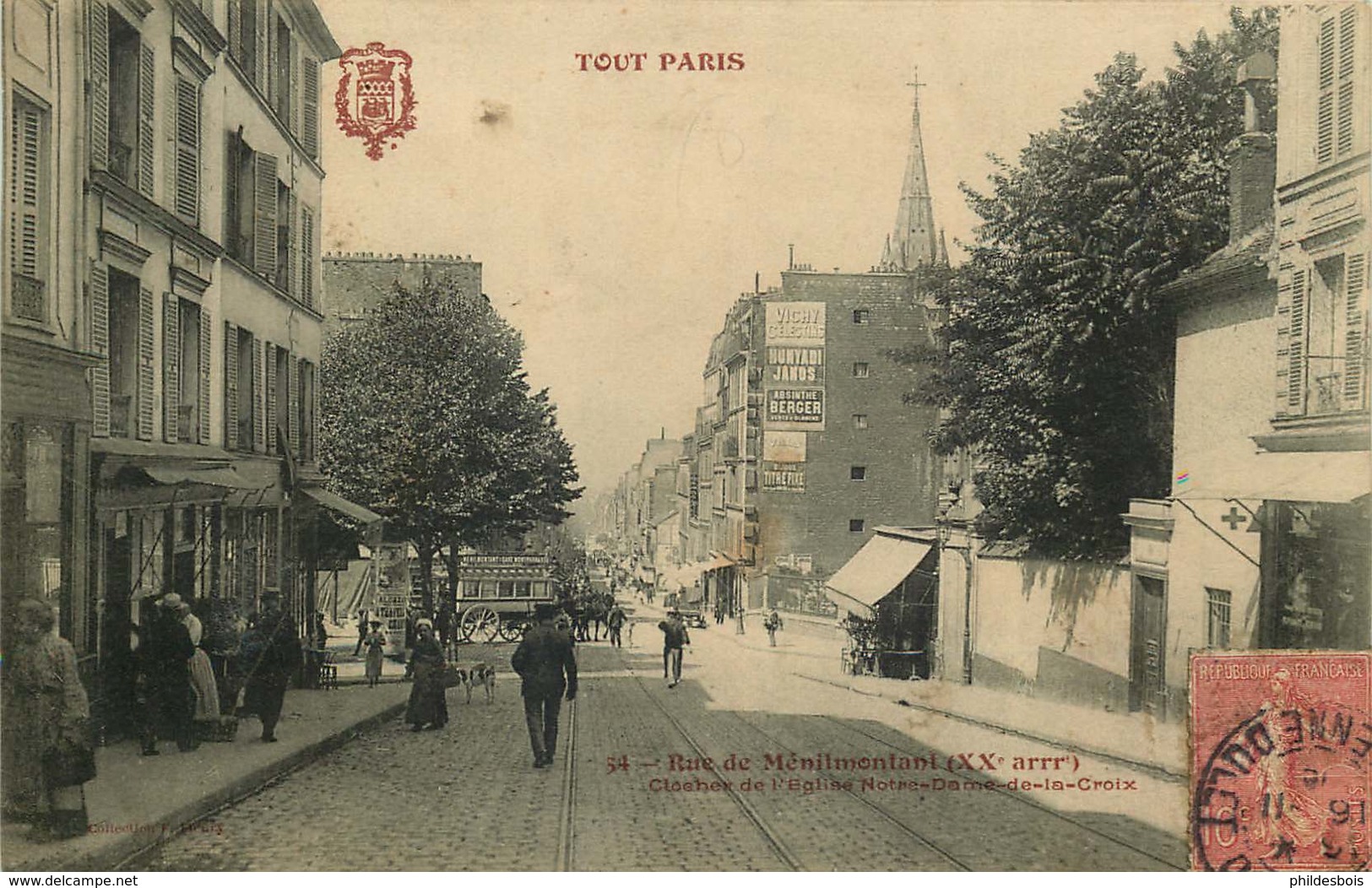 PARIS 20 Eme Arrondissement  Rue De Menilmontant  TOUT PARIS - Distretto: 20