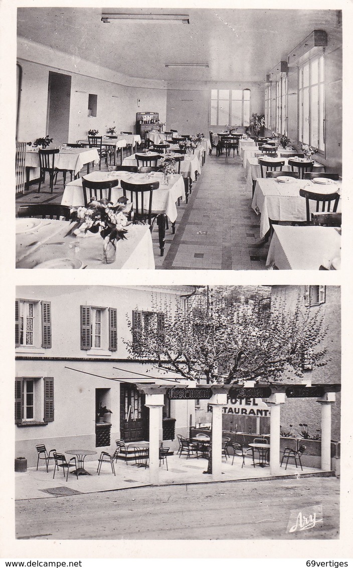 83 COMPS SUR ARTUBY, Grand Hotel Bain, Le Restaurant Un Coin De La Terrasse, Carte Dentelée, Glacée - Comps-sur-Artuby