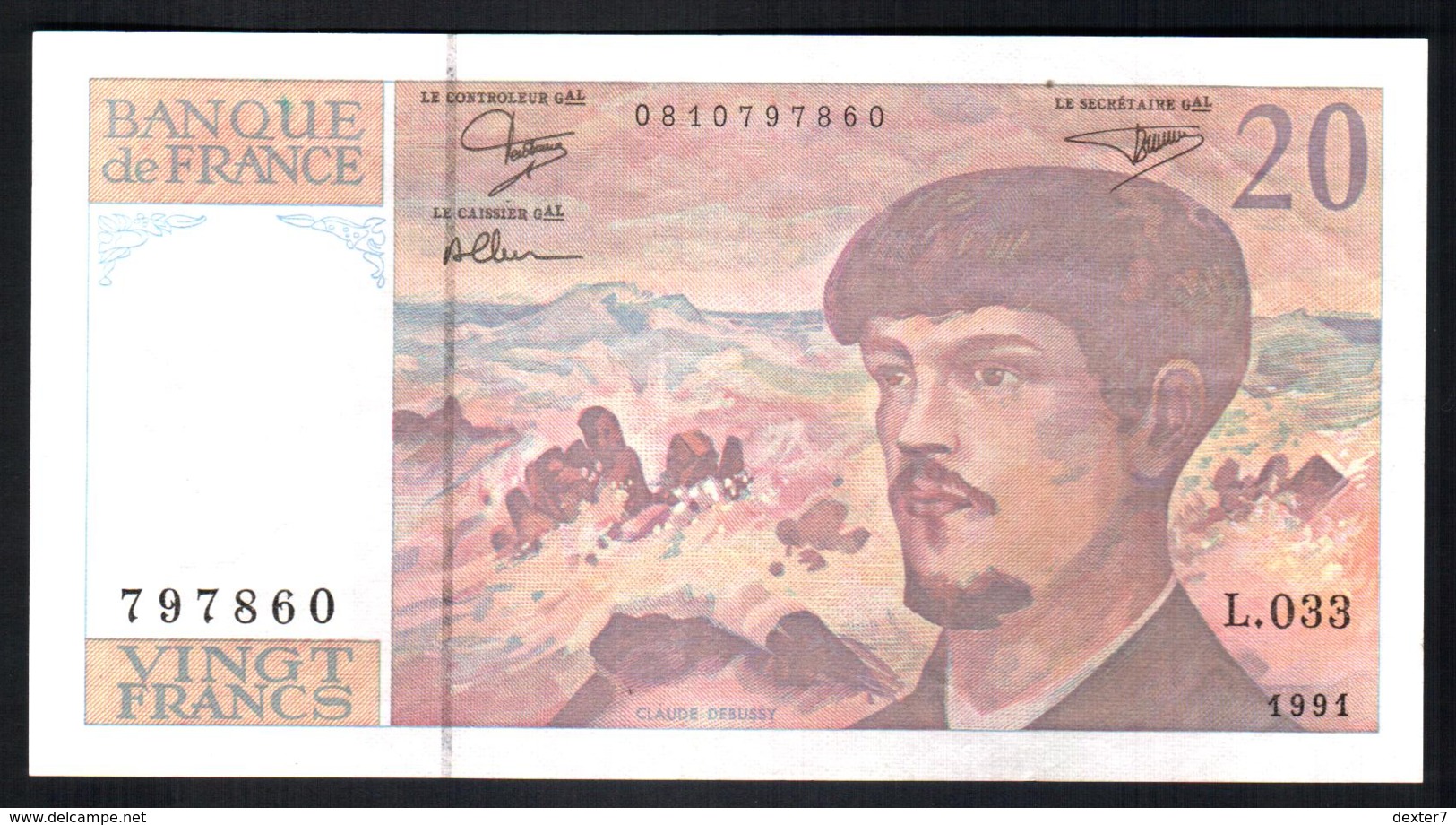 France 20 Francs Debussy 1991 20 Francia - 20 F 1980-1997 ''Debussy''