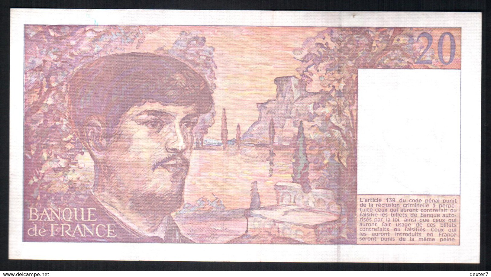 France 20 Francs Debussy 1991 20 Francia - 20 F 1980-1997 ''Debussy''