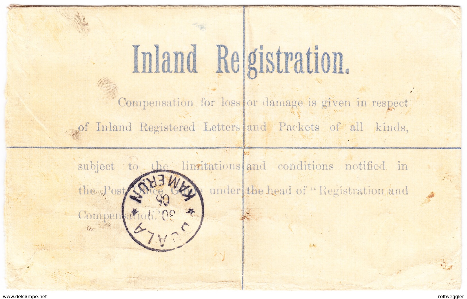 1905 Eingeschriebene Ganzsache Aus Gold Coast Kolonie Mit Zusatzfrankatur Aus Cape Coast Nach Duwala ( Deutsch Kamerun) - Côte D'Or (...-1957)