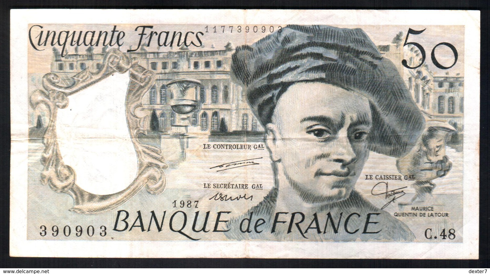 France 50 Francs Quentin De La Tour 1991 50 Francia - 50 F 1976-1992 ''Quentin De La Tour''