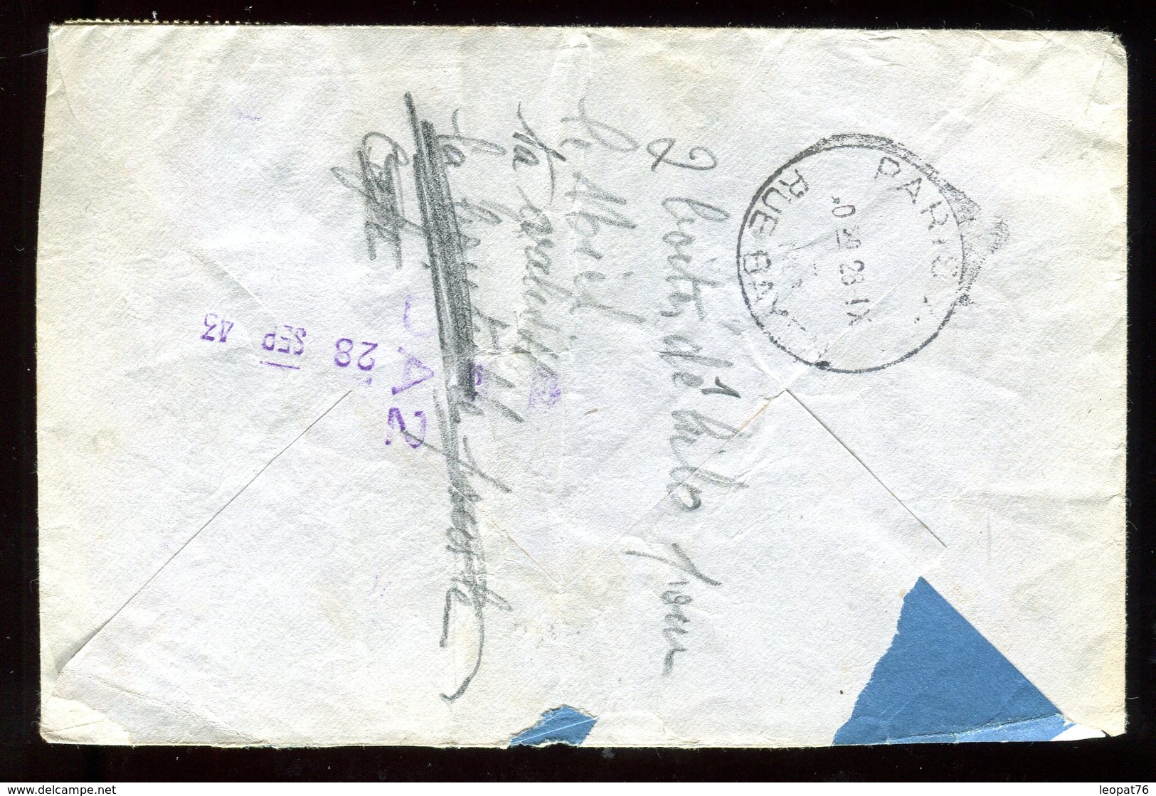 Enveloppe En Pneumatique De Paris En 1943 - N131 - 1921-1960: Période Moderne