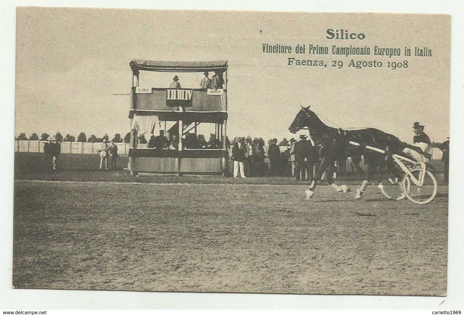 FAENZA - SILICO VINCITORE DEL PRIMO CAMPIONATO EUROPEO IN ITALIA 1908 - NV  FP - Faenza