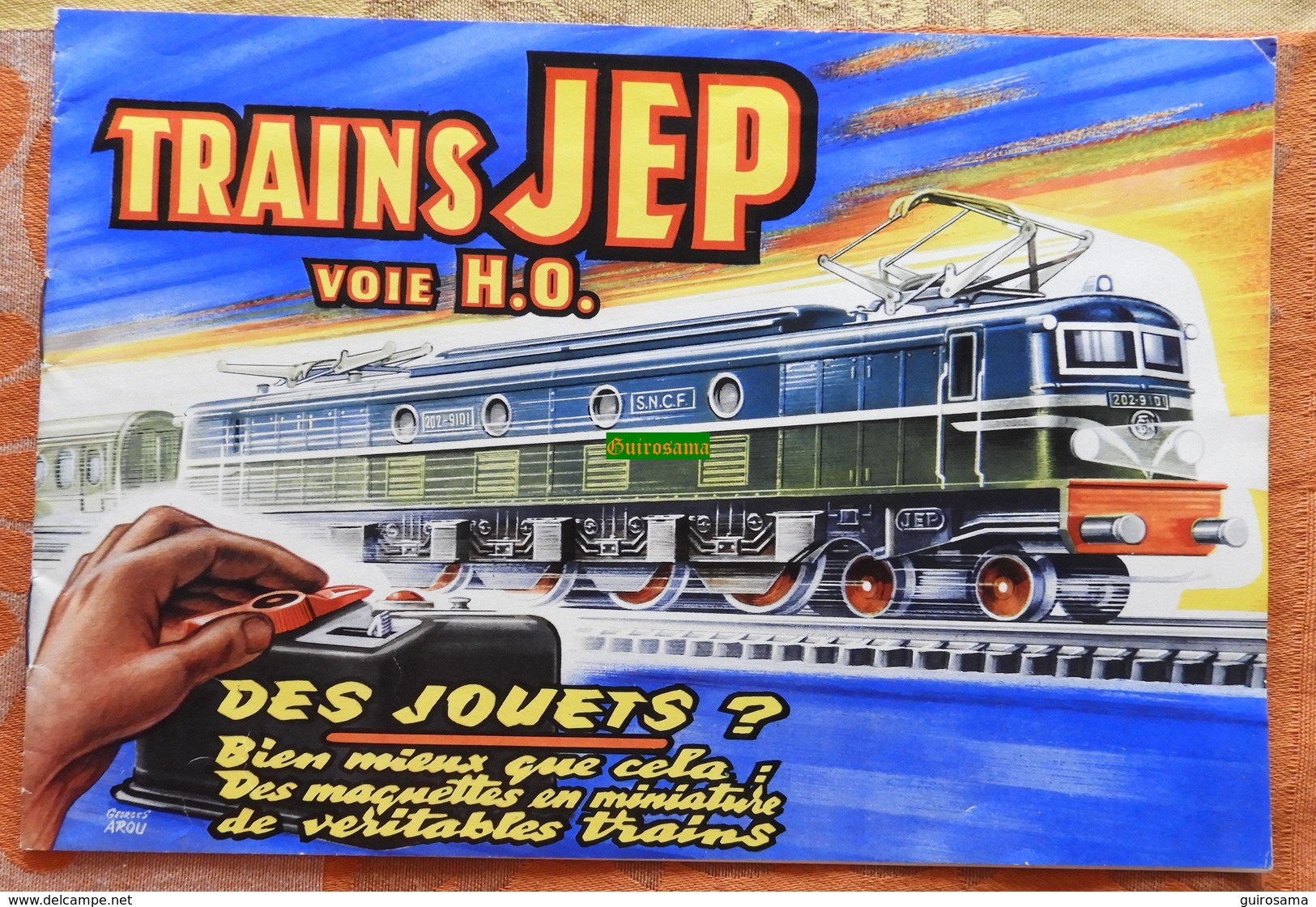 Catalogue JEP Bleu Voie HO Série 60, Dess Georges AROU, Avec Prix (tarif B8) : Trains JEP - 1957 - Andere & Zonder Classificatie